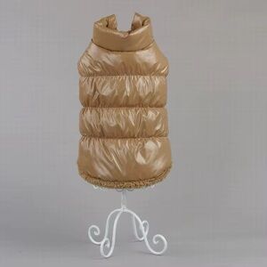 Dog Winter Puffer Jacket Size L Brown Warm Pet Coat ,Dog Clothes Cozy